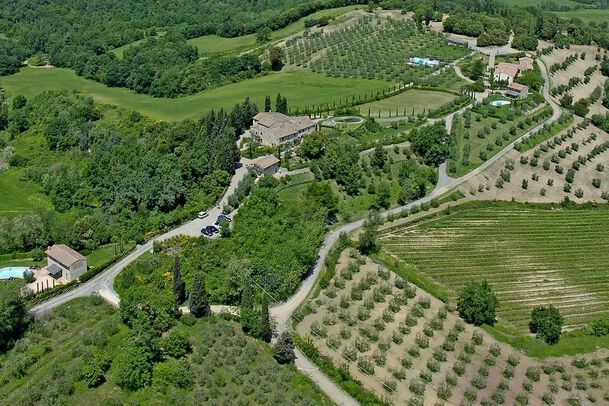 Ferienhaus Villa Montagnola im Toskana Landgut Atmosfera mit Pool, Restaurant und Frühstück