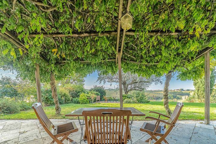 Ferienwohnung Carraia Fattoria Fondacio Toskana Weingut mit Pool bei Florenz Terrasse 1