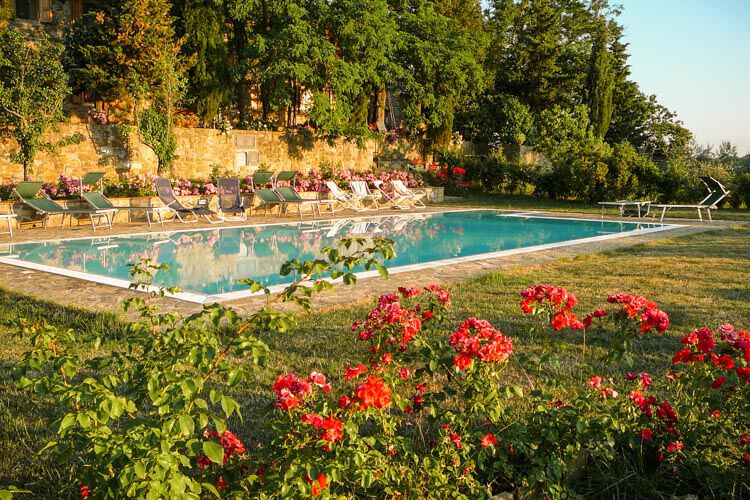 Doppelzimmer Nr. 4 Pesca in Albergo Settimo Cielo, mit Pool und Toskana-Panorama