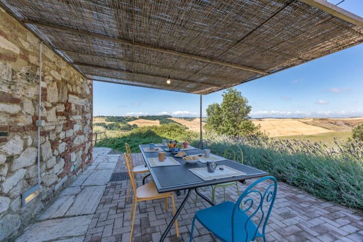 Ferienwohnung Papavero im Toskana Landgut Aquila Terrasse