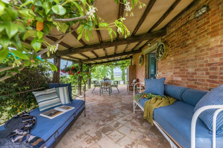 Toskana Einzelhaus Casa Aura mit Pool, Blick auf Siena, hundefreundlich