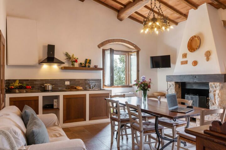 Toskana Agriturismo Il Cicalino in der Maremma Ferienwohnung Poderenuovo 1 Wohnbereich