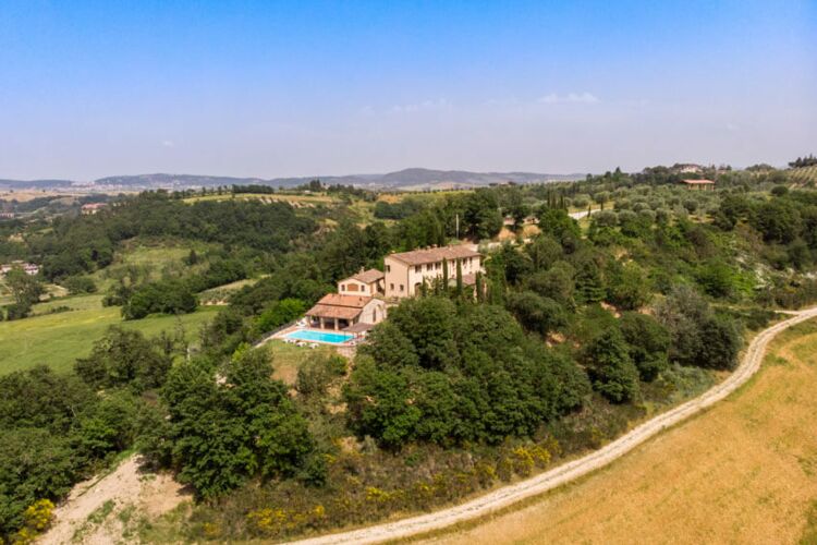 Ferienwohnung Smeraldo im Toskana Agriturismo Lucullo, mit Pool und Restaurant