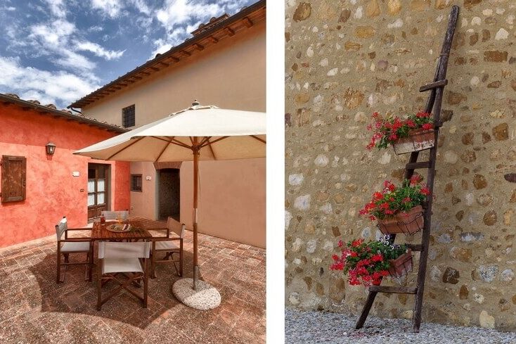 Ferienwohnung Casa della Nonna im Toskana Weingut I Greppi mit Pool, Abendessen und Frühstück