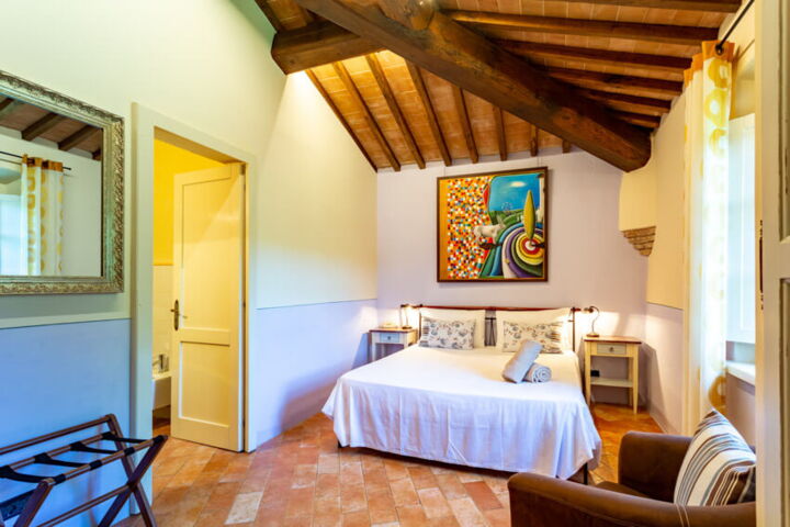 Doppelzimmer Nr. 2, Toskana Hotel Antico Mulino mit Pool bei San Gimignano