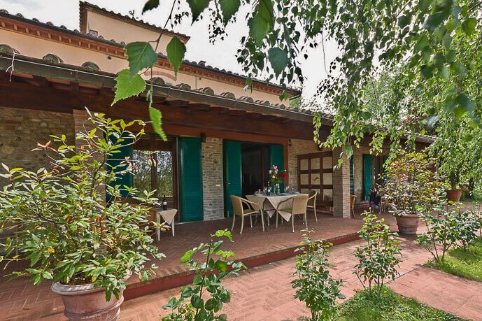 Toskana Ferienwohnung Cantina im Chianti - Landgut Villa Panconesi mit Pool
