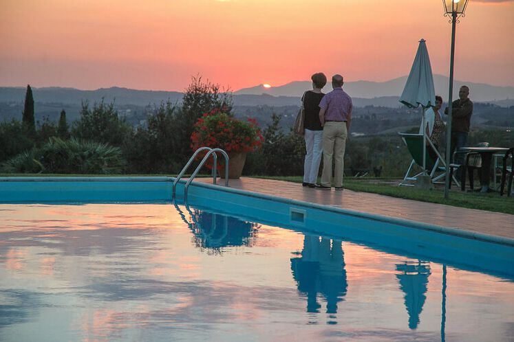 Toskana Ferienwohnung Colombaia im Chianti - Landgut Villa Panconesi mit Pool