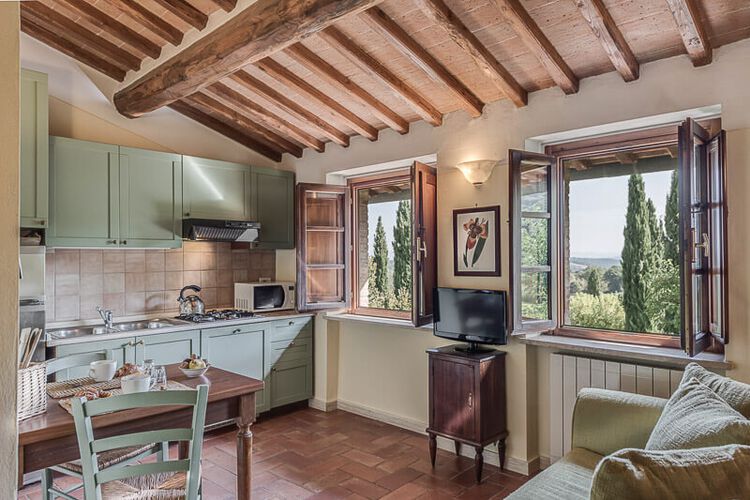 Toskana Ferienwohnung Pienza mit Pool und Terrasse, im Landgut La Campagna