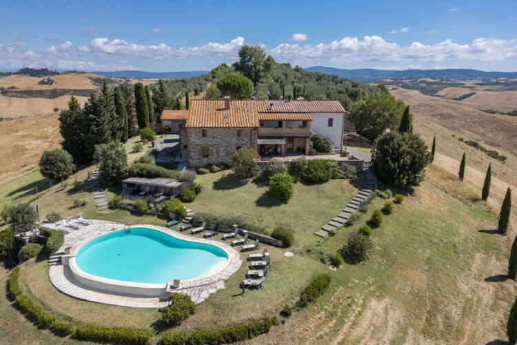 Ferienwohnung Primula im Agriturismo Aquila in der Toskana, mit Pool