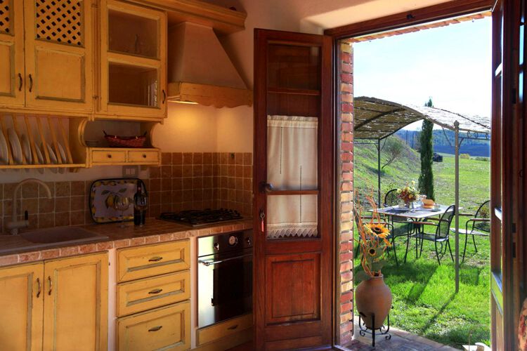 Ferienwohnung Leccio Agriturismo Caccia Amici Nuovo mit Pool mit Toskana-Blick