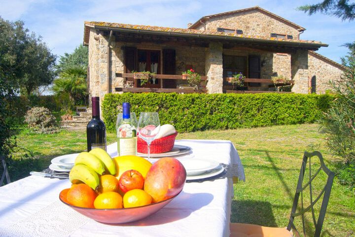 Ferienhaus Portico im Toskana Agriturismo Casale Maremma am Meer mit Pool