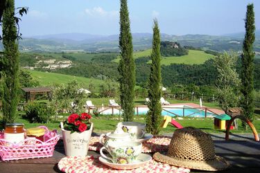 Relais di Paola Toskana Ferienwohnungen - meernah mit Pool und Terrassen - Panorama-Blick