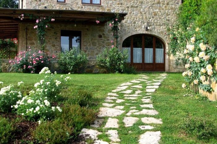 Toskana Ferienwohnung Certaldo La Campagna Agriturismo mit Pool Eingang