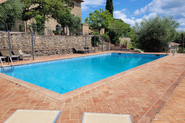 Toskana Ferienwohnung Maggiore im Agriturismo Casciano mit Pool und Val d'Orcia Panorama