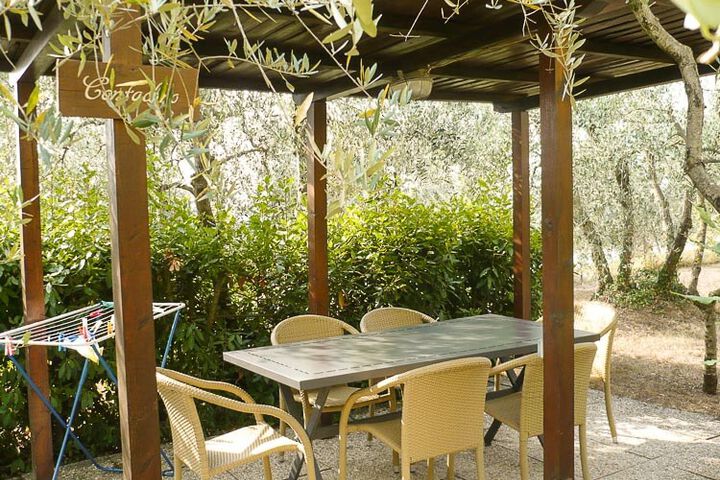 Ferienwohnung Contadino Agriturismo Villa Panconesi mit Pool bei San Gimignano Terrassensitzplatz