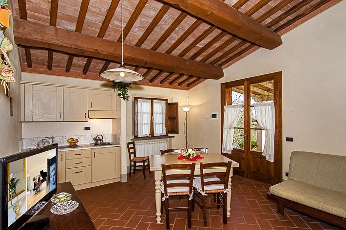 Ferienwohnung Olivo mit Terrasse Toskana Weingut Valli Ferone mit Pool