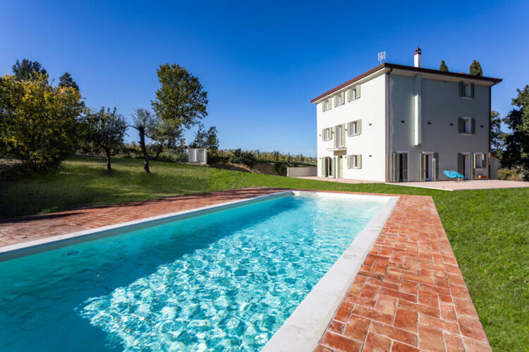 Doppelzimmer Deluxe Blu, B&B Il Paesaggio, Toskana Boutique B&B Hotel Il Paesaggio mit Pool bei Volterra