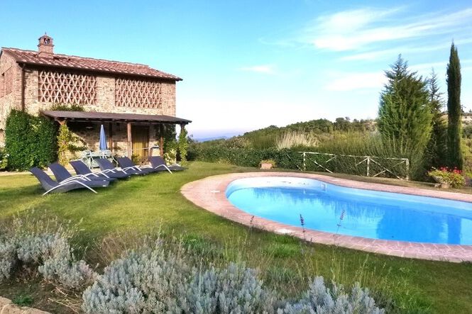 Ferienhaus Villa Cabbiallina, Pool mit Toskana-Panorama, Hund erwünscht