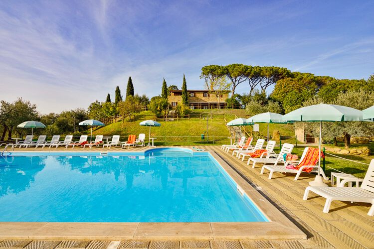 Toskana Ferienwohnung Cipresso mit Terrasse im Agriturismo Malagronda, Panorama-Pool