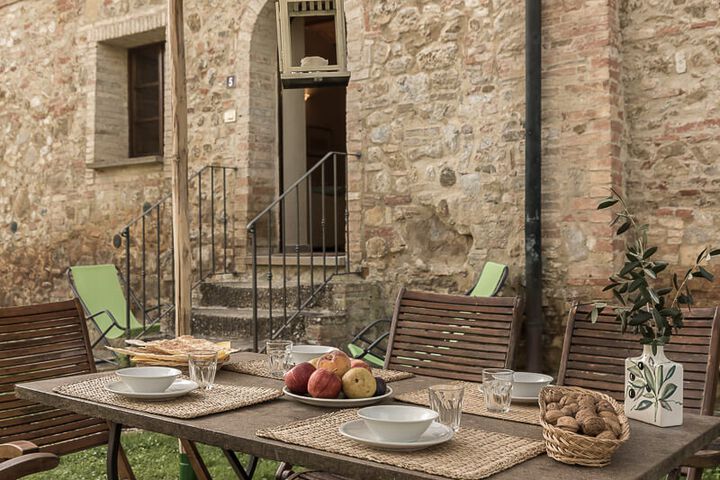 Ferienwohnung Monteriggioni La Campagna Landgut in der Mitte der Toskana mit Pool Eingang