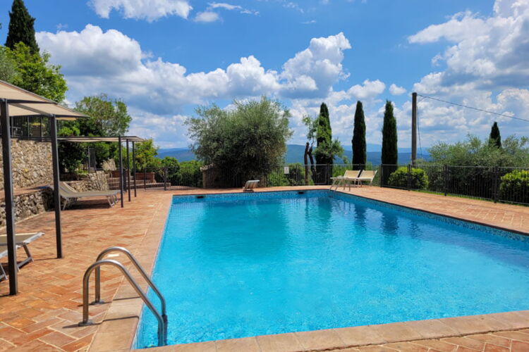 Toskana Ferienwohnung Maggiore im Agriturismo Casciano mit Pool und Val d'Orcia Panorama