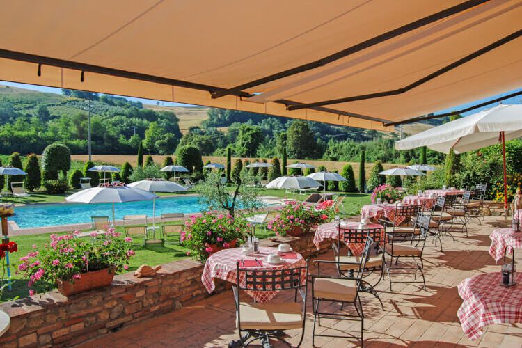 Doppelzimmer Nr. 2, Toskana Hotel Antico Mulino mit Pool bei San Gimignano