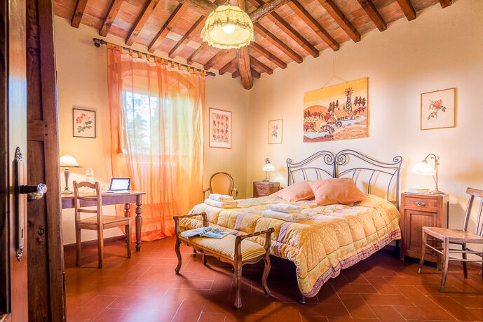 Doppelzimmer Nr. 5 Avorio in Albergo Settimo Cielo, mit Pool und schönem Blick