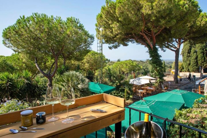 Toskana Ferienwohnungen Bolgheri am Meer Balkon mit Meerblick