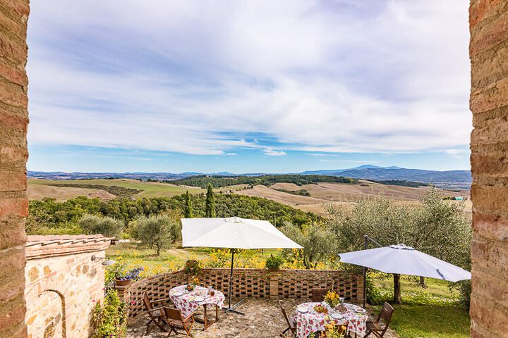 Ferienwohnung Arancio Toskana Agriturismo Limonaia mit Pool bei Siena Terrasse 3