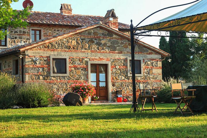 Ferienwohnung Leccio Agriturismo Caccia Amici Nuovo mit Pool mit Toskana-Blick