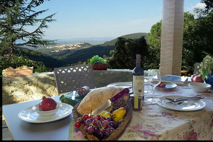 Ferienwohnung Rosa Agriturismo Castagneto mit Meerblick