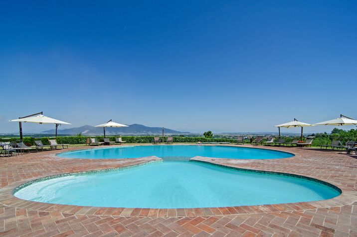 Ferienwohnung Melograno + Acacia Toskana Agriturismo Valli Ferone mit Pool und Spielplatz