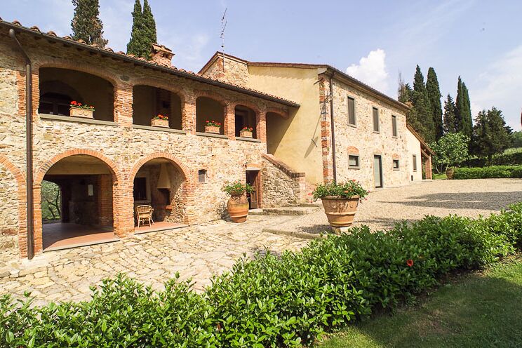 Ferienwohnung Camino im Toskana Edel-Weingut Alla Jesolana im Chianti mit Pool