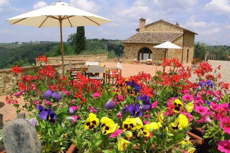 Toskana Ferienwohnung Casa di Sotto im Agriturismo I Greppi mit Pool