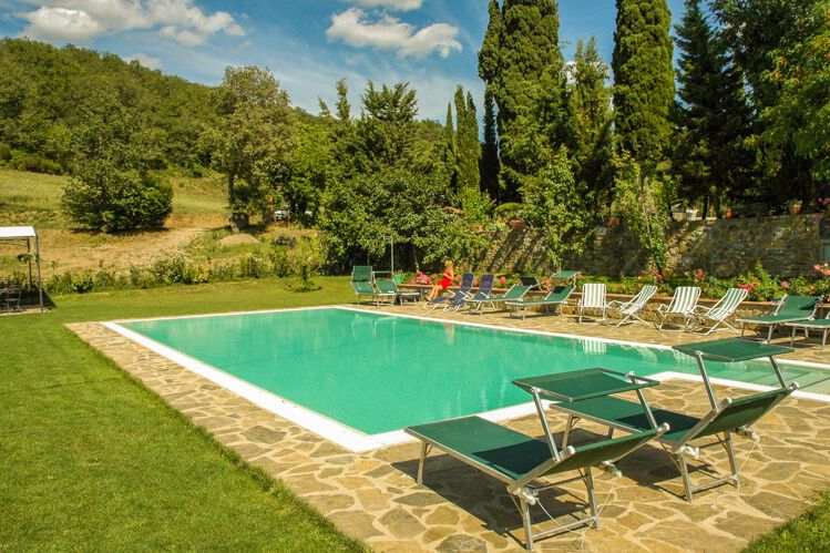 Doppelzimmer Nr. 5 Avorio in Albergo Settimo Cielo, mit Pool und schönem Blick