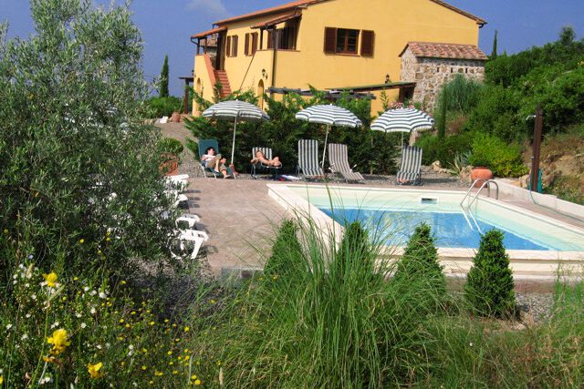 Doppelzimmer Masseto, Toskana, Podere Vista Mare, Pool und Terrasse
