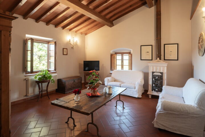 Ferienwohnung Colorino familienfreundliches Agriturismo Casentino Toskana Landgut mit Pool Wohnbereich