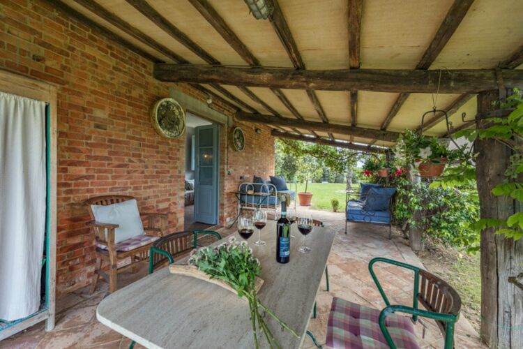 Toskana Einzelhaus Casa Aura mit Pool, Blick auf Siena, hundefreundlich