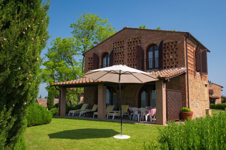 Privates Toskana-Haus Panoramica mit Terrasse und Blick