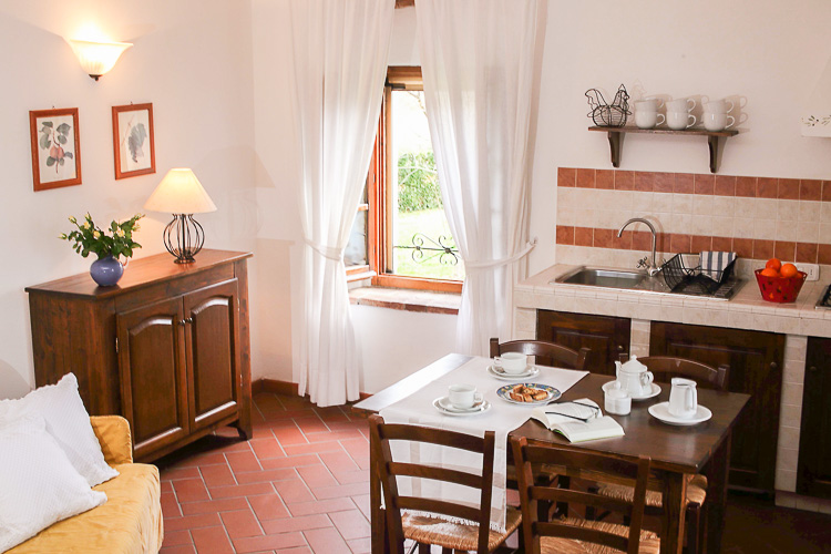 Ferienwohnung La Scaletta im Agriturismo und Toskana Weingut Il Riposo am Meer in der Region der Maremma