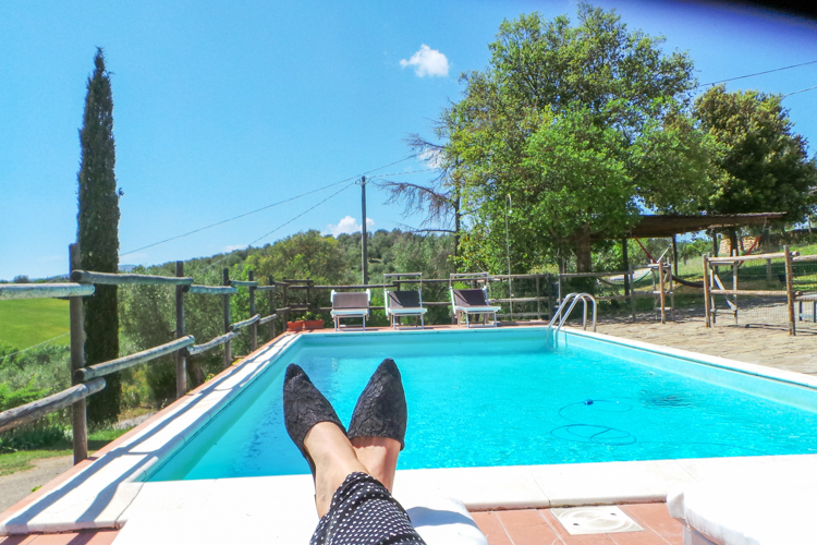 Ferienwohnung La Foglia im Toskana Agriturismo Villa Celata am Meer mit Pool