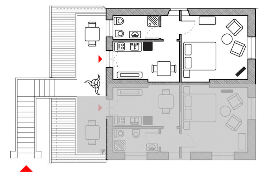 Ferienwohnung Nr. 4 im Agriturismo Casa Stefano am Meer mit Pool Grundriss
