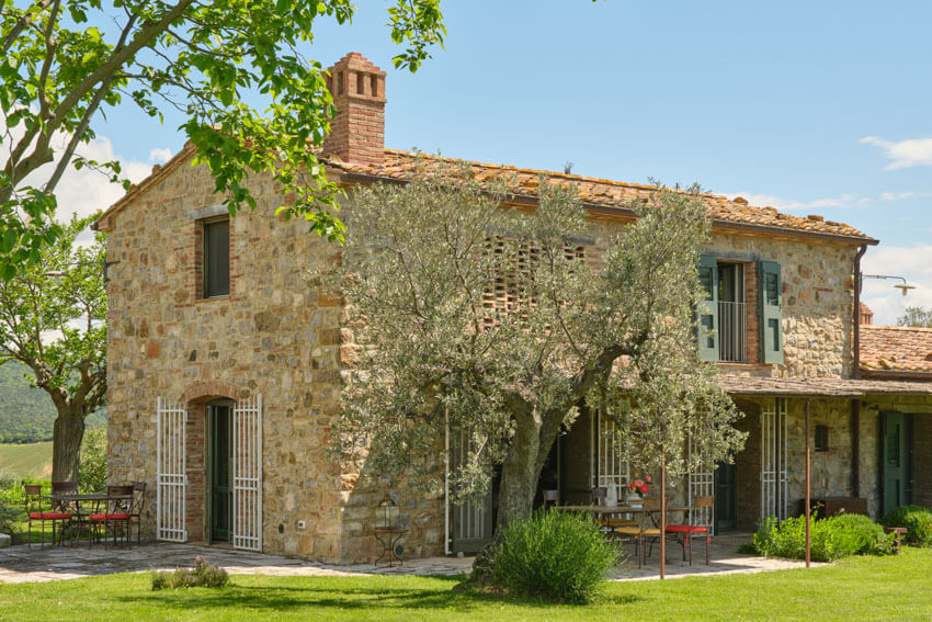 Häuschen Quercia im Toskana Agriturismo Appassionato in Meernähe von außen