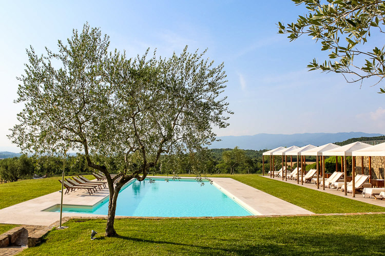 Suite Archi Nr. 2 im Toskana Luxus Weingut Alla Jesolana mit Restaurant und Pool