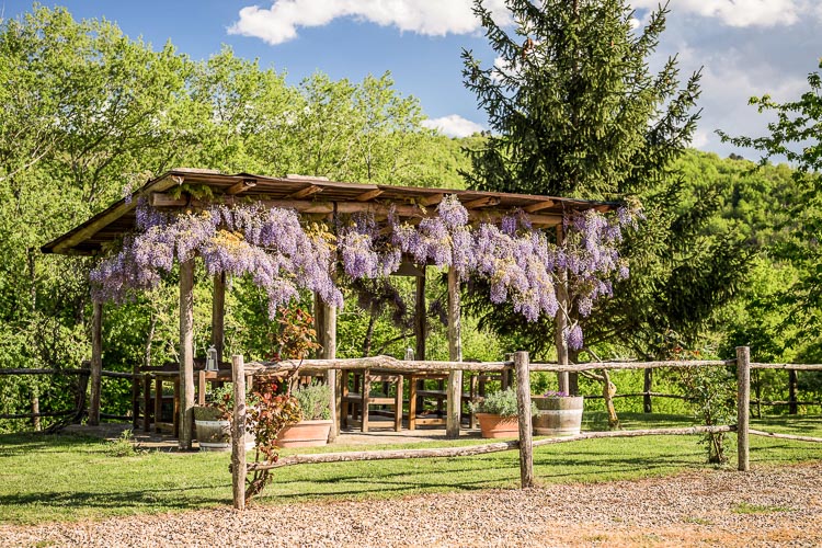 Doppelzimmer Nr. 4 Pesca in Albergo Settimo Cielo, mit Pool und Toskana-Panorama