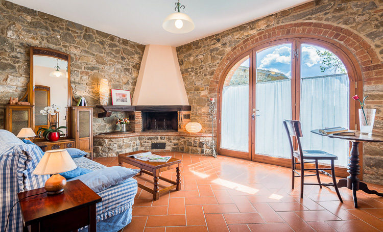 Ferienwohnung Girasoli Toskana Agriturismo Settimo Cielo mit Pool im Chianti Wohnbereich