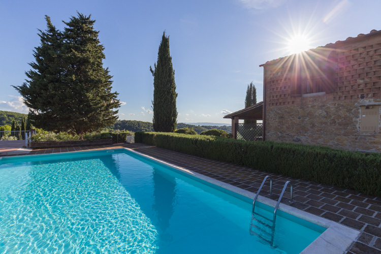 Ferienhaus Panorama Toskana Landgut Pian Della Casa mit Pool