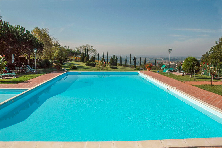 Toskana Ferienwohnung Capanna im Chianti Landgut Villa Panconesi mit Pool