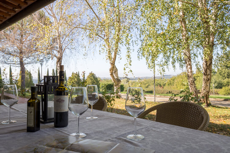 Toskana Ferienwohnung Segatoio im Chianti-Landgut Villa Panconesi mit Pool