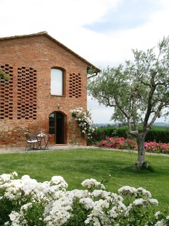 Ferienwohnung Olmo im Toskana Weingut Poderenuovo mit Pool und Restaurant, Terrasse